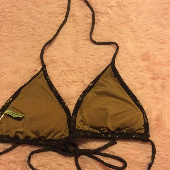 Juicy Couture brown triangle bikini top EUC SZ LG - Picture 6 of 6